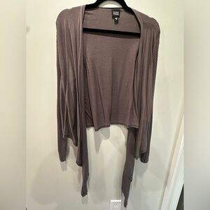 Beautiful purple crop Eileen Fisher ballerina cardigan size M